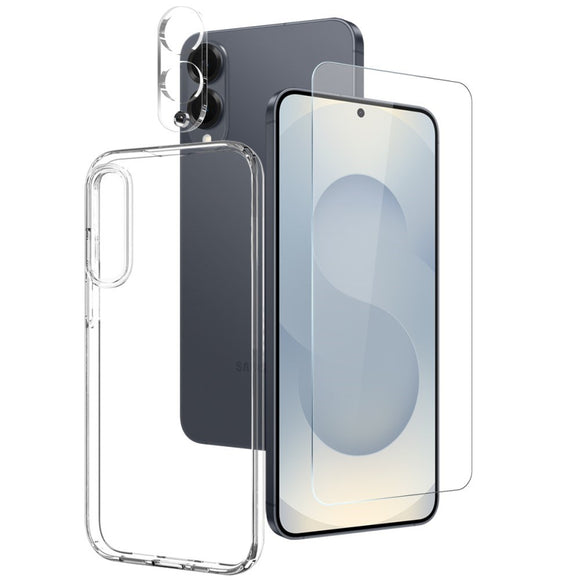 Samsung Galaxy S25 Edge 3-in-1 Beskyttelsessæt m. Cover - Skærmbeskyttelse - Kameralinsebeskyttelse - Gennemsigtig