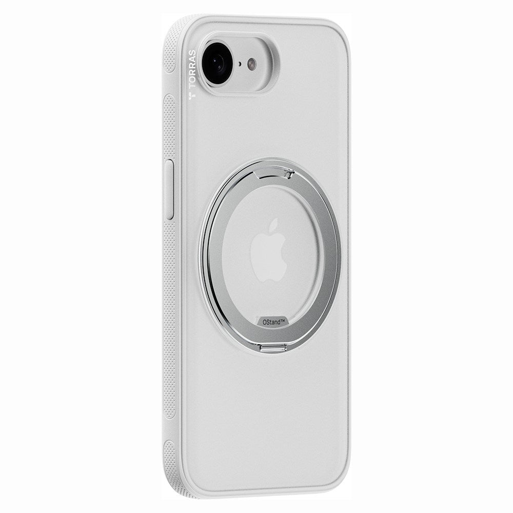 TORRAS iPhone 17e / 16e Hybrid Plastik Cover m. Kickstand - MagSafe Kompatibel - Hvid