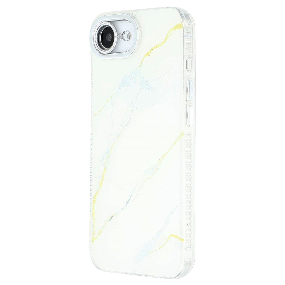 EIDERWOOD iPhone 17e / 16e Hybrid Cover m. Marmordesign - Hvid