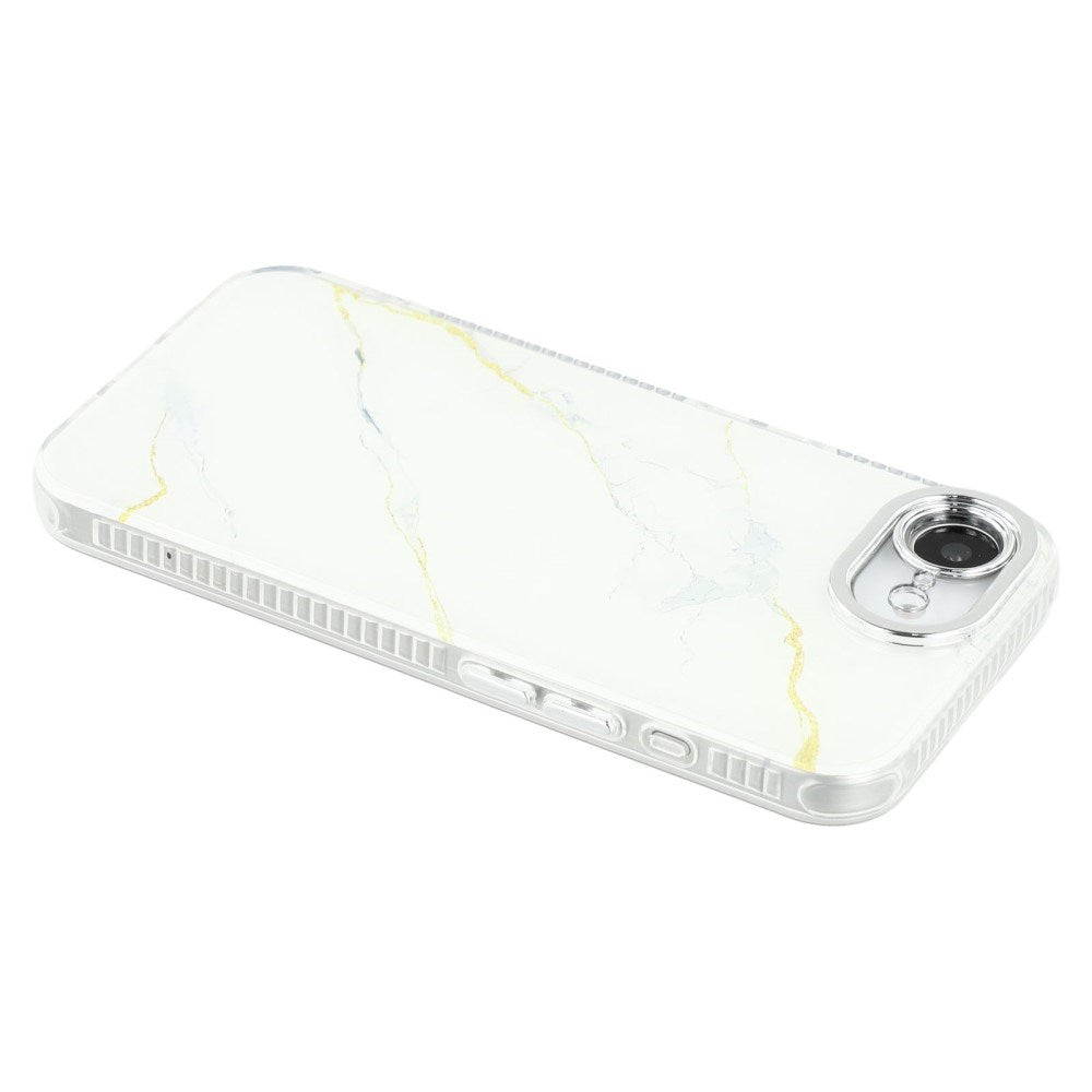 EIDERWOOD iPhone 17e / 16e Hybrid Cover m. Marmordesign - Hvid