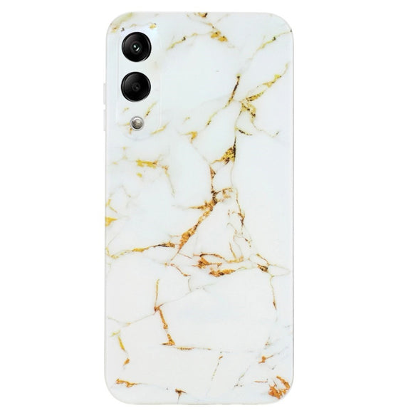 EIDERWOOD Samsung Galaxy S25 Edge Fleksibelt Plastik Cover m. Marmormønster - Hvid
