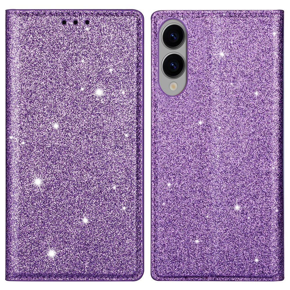 EIDERWOOD Samsung Galaxy S25 Edge Kunstlæder Cover m. Pung - Glimmer - Lilla