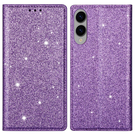 EIDERWOOD Samsung Galaxy S25 Edge Kunstlæder Cover m. Pung - Glimmer - Lilla