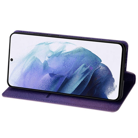 EIDERWOOD Samsung Galaxy S25 Edge Kunstlæder Cover m. Pung - Glimmer - Lilla
