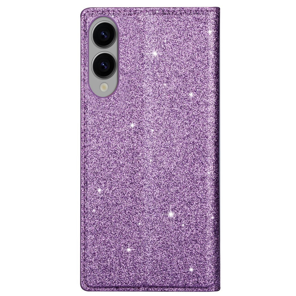 EIDERWOOD Samsung Galaxy S25 Edge Kunstlæder Cover m. Pung - Glimmer - Lilla