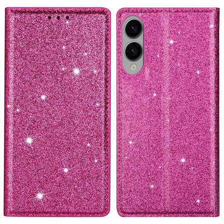 EIDERWOOD Samsung Galaxy S25 Edge Kunstlæder Cover m. Pung - Glimmer - Lyserød