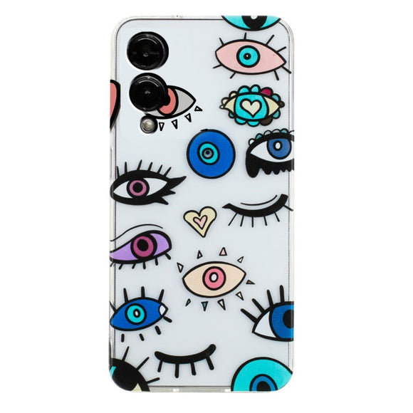 EIDERWOOD Samsung Galaxy S25 Edge Fleksibel Plast Cover m. Motiv - Gennemsigtig / Øjne