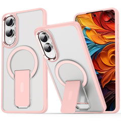 EIDERWOOD Samsung Galaxy S25 Edge Hybrid Cover m. Ståfunktion - MagSafe Kompatibel - Gennemsigtig / Lyserød