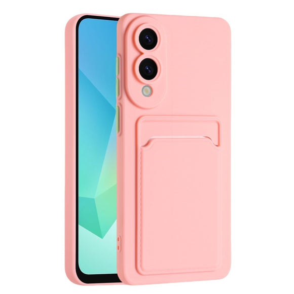 EIDERWOOD Samsung Galaxy S25 Edge Fleksibelt Plastik Cover m. Kortholder - Lyserød