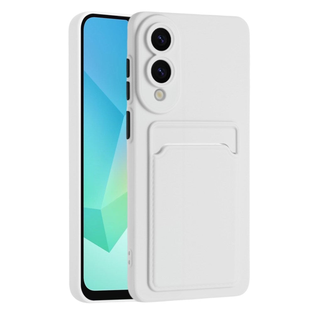 EIDERWOOD Samsung Galaxy S25 Edge Fleksibelt Plastik Cover m. Kortholder - Hvid