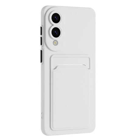 EIDERWOOD Samsung Galaxy S25 Edge Fleksibelt Plastik Cover m. Kortholder - Hvid