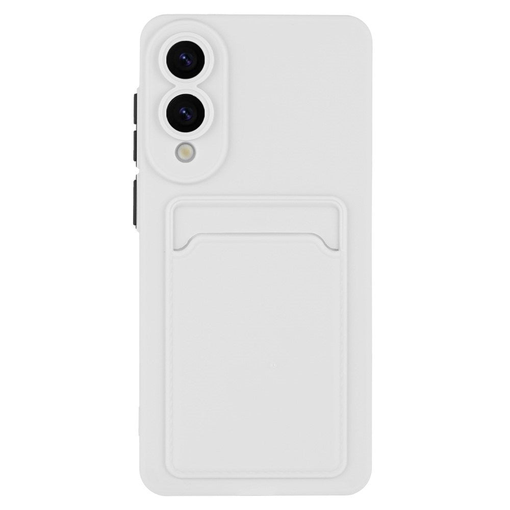 EIDERWOOD Samsung Galaxy S25 Edge Fleksibelt Plastik Cover m. Kortholder - Hvid