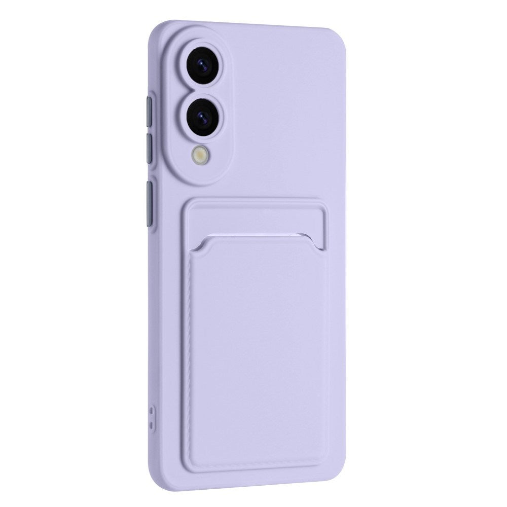 EIDERWOOD Samsung Galaxy S25 Edge Fleksibelt Plastik Cover m. Kortholder - Lilla