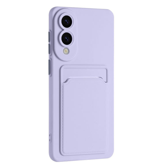 EIDERWOOD Samsung Galaxy S25 Edge Fleksibelt Plastik Cover m. Kortholder - Lilla
