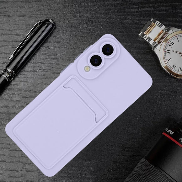 EIDERWOOD Samsung Galaxy S25 Edge Fleksibelt Plastik Cover m. Kortholder - Lilla