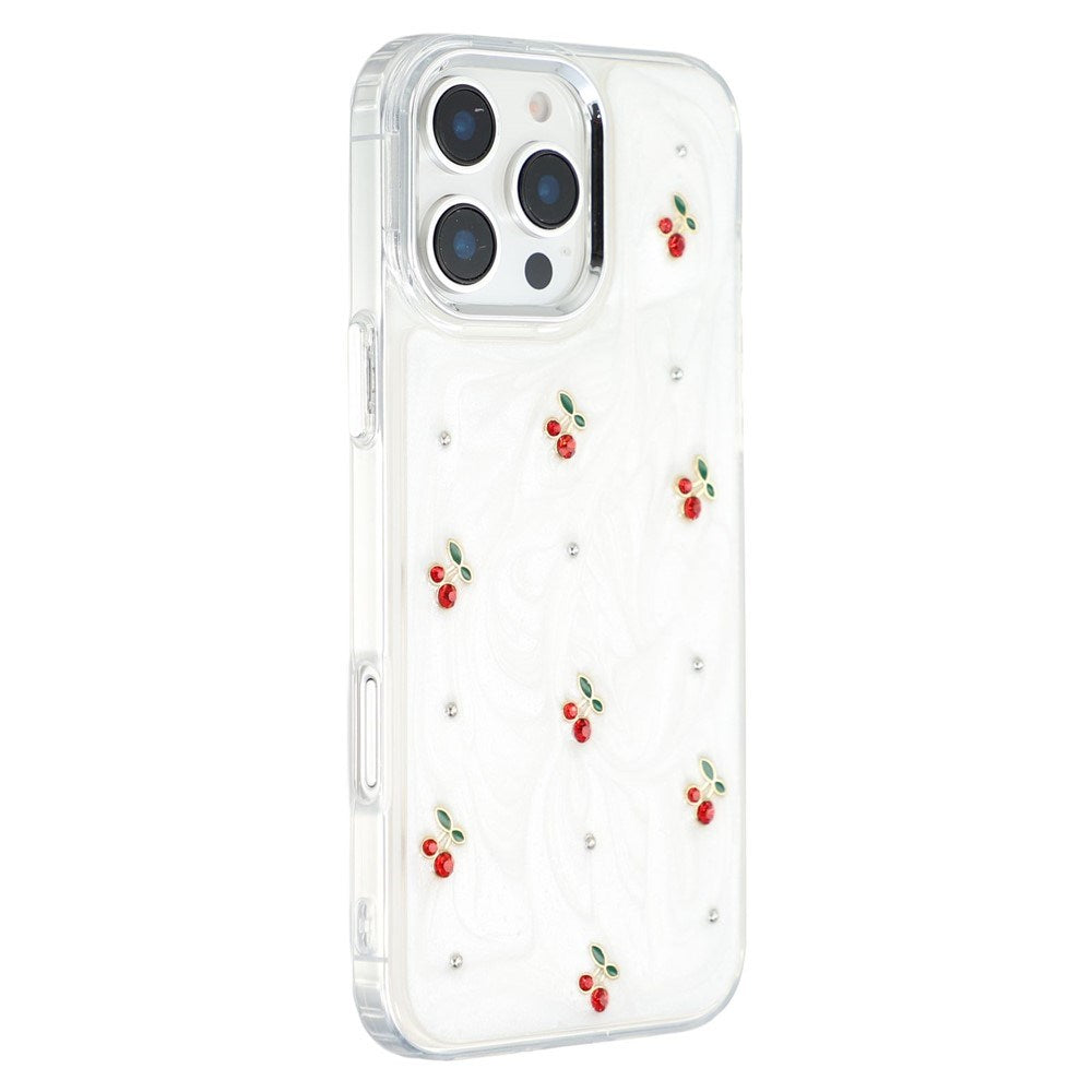 iPhone 16 Pro Max EIDERWOOD Hybrid Cover m. 3D Kirsebær - Sølv
