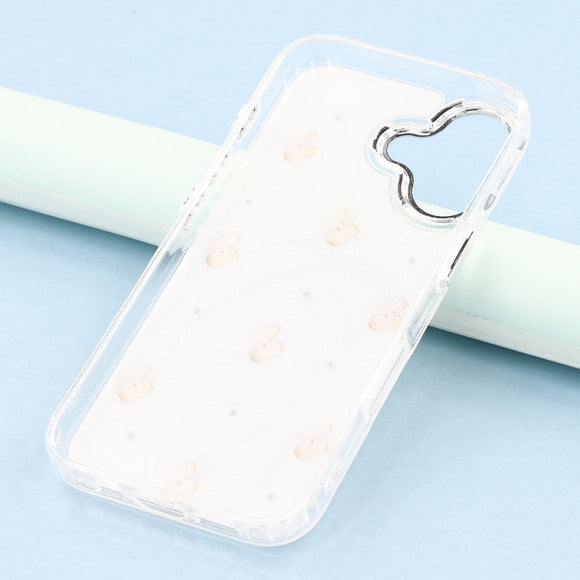 EIDERWOOD iPhone 16 Hybrid Cover m. 3D Kirsebær - Sølv