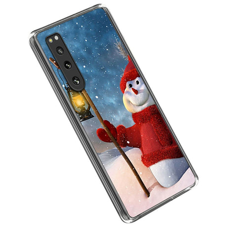 Sony Xperia 5 IV Fleksibelt Plast Jule Cover - Snemand
