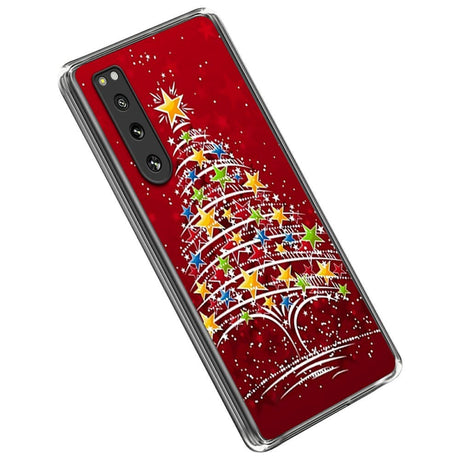 Sony Xperia 5 IV Fleksibelt Plast Jule Cover - Juletræ