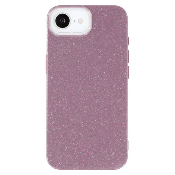 EIDERWOOD iPhone 17e / 16e Fleksibelt Plastik Cover m. Glimmer - Lyserød