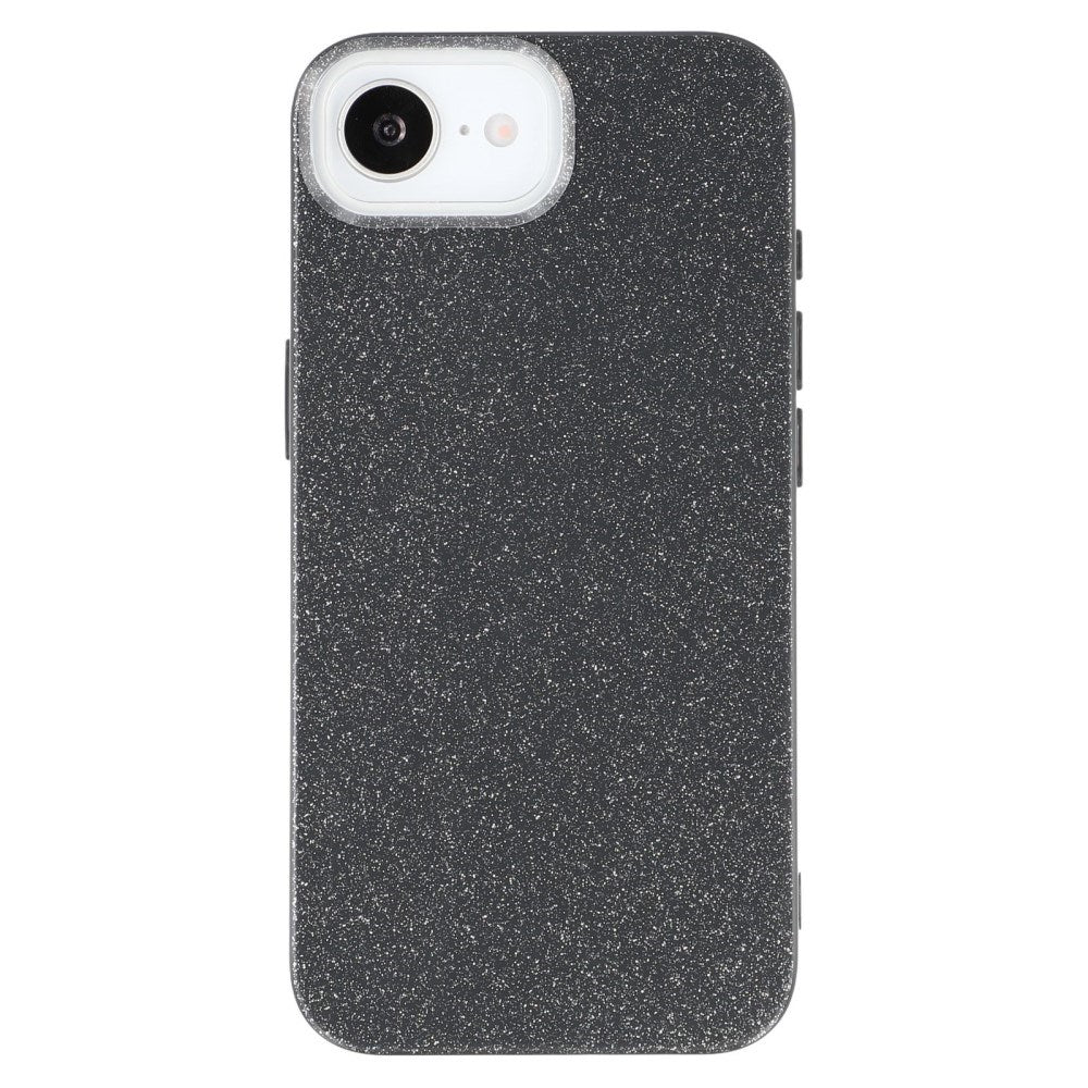 EIDERWOOD iPhone 17e / 16e Fleksibelt Plastik Cover m. Glimmer - Sort