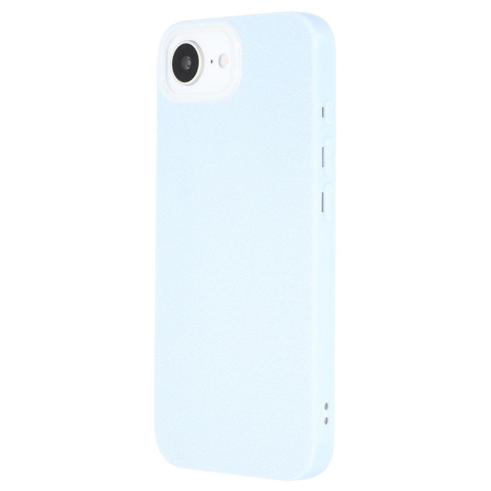 EIDERWOOD iPhone 17e / 16e Fleksibelt Plastik Cover m. Glimmer - Lyseblå