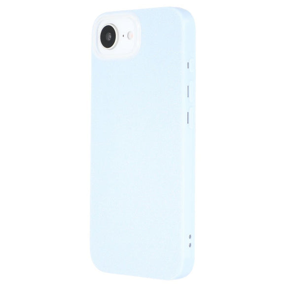 EIDERWOOD iPhone 17e / 16e Fleksibelt Plastik Cover m. Glimmer - Lyseblå