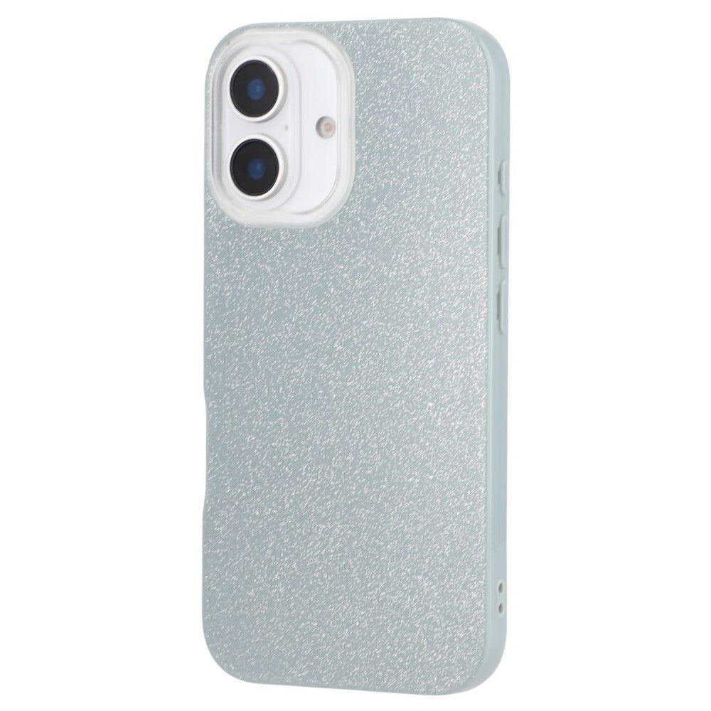 EIDERWOOD IPhone 16 Fleksibelt Plastik Cover m. Glimmer - Lysegrøn