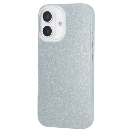 EIDERWOOD IPhone 16 Fleksibelt Plastik Cover m. Glimmer - Lysegrøn