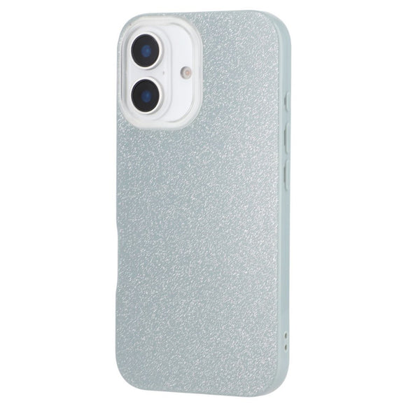EIDERWOOD IPhone 16 Fleksibelt Plastik Cover m. Glimmer - Lysegrøn