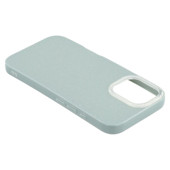 EIDERWOOD IPhone 16 Fleksibelt Plastik Cover m. Glimmer - Lysegrøn