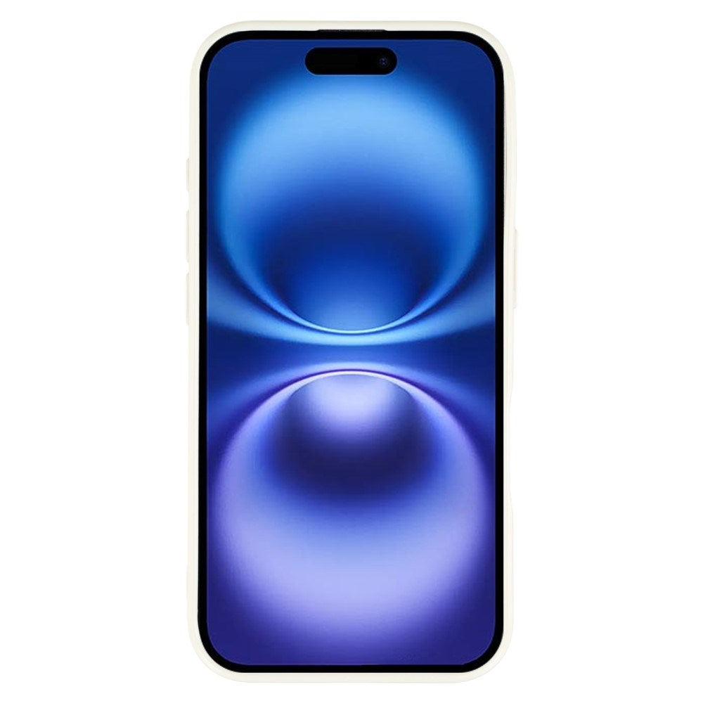 EIDERWOOD IPhone 16 Fleksibelt Plastik Cover m. Glimmer - Hvid