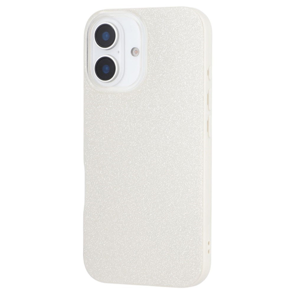 EIDERWOOD IPhone 16 Fleksibelt Plastik Cover m. Glimmer - Hvid