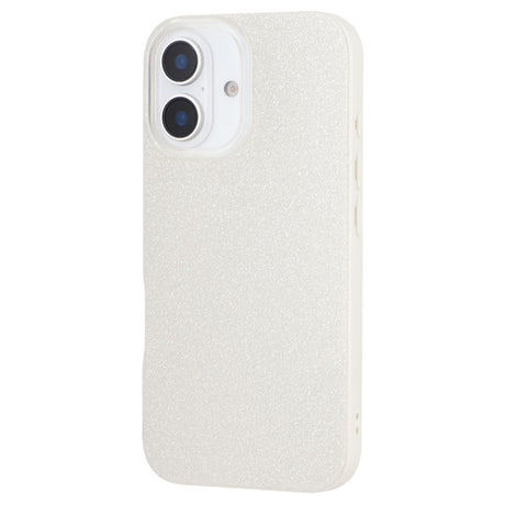 EIDERWOOD IPhone 16 Fleksibelt Plastik Cover m. Glimmer - Hvid