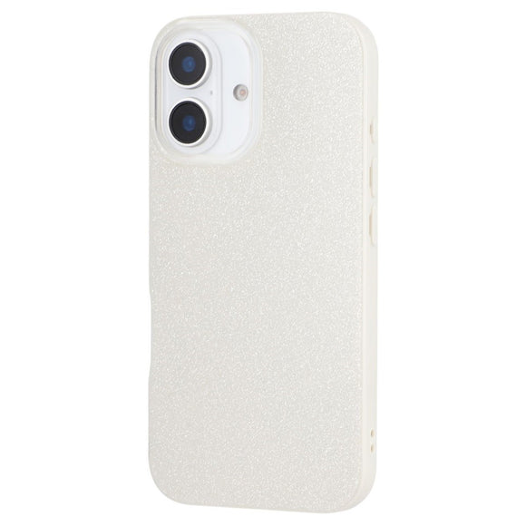 EIDERWOOD IPhone 16 Fleksibelt Plastik Cover m. Glimmer - Hvid