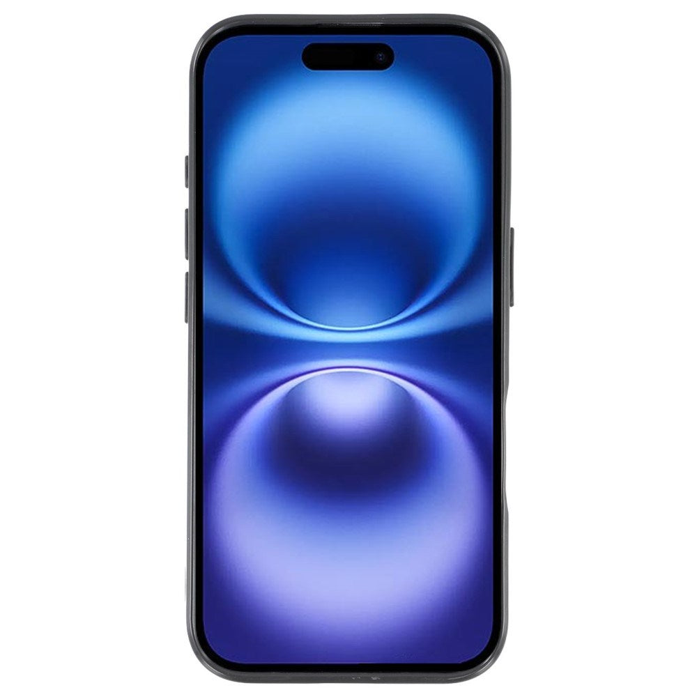 EIDERWOOD IPhone 16 Fleksibelt Plastik Cover m. Glimmer - Sort