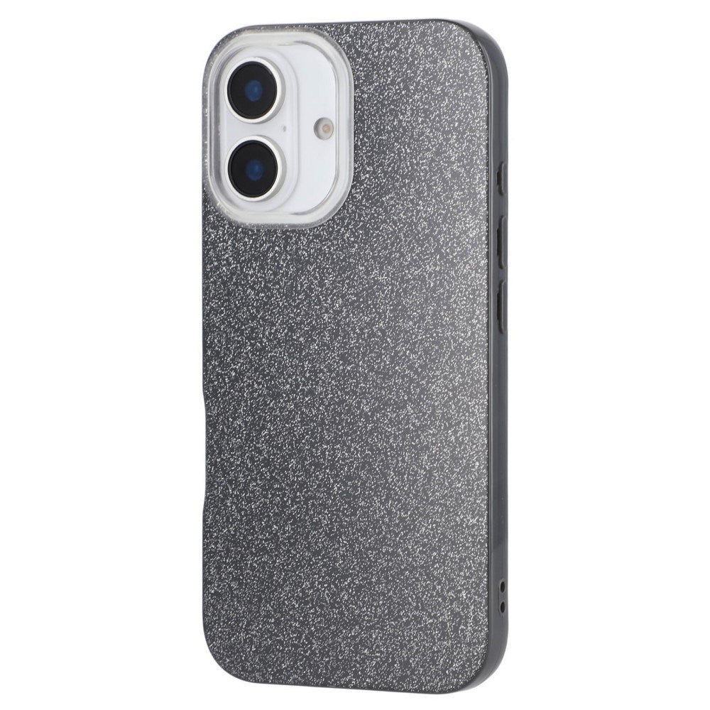 EIDERWOOD IPhone 16 Fleksibelt Plastik Cover m. Glimmer - Sort