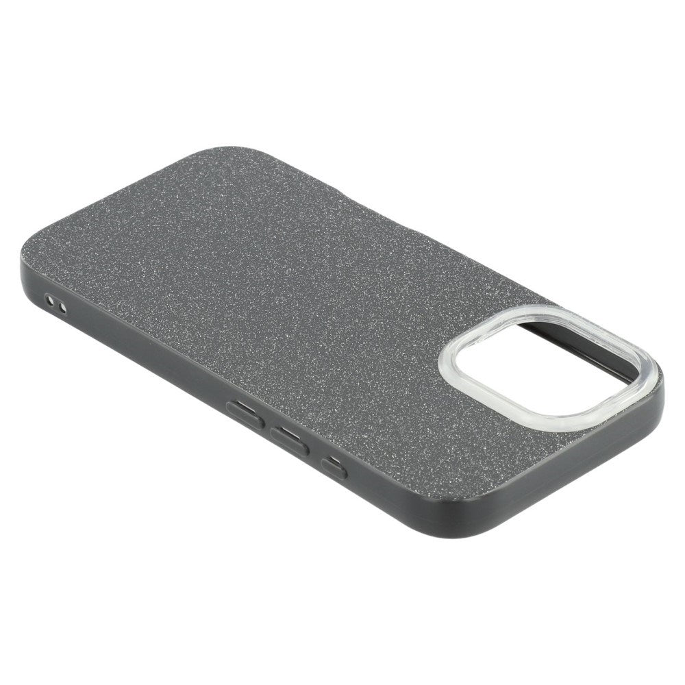 EIDERWOOD IPhone 16 Fleksibelt Plastik Cover m. Glimmer - Sort