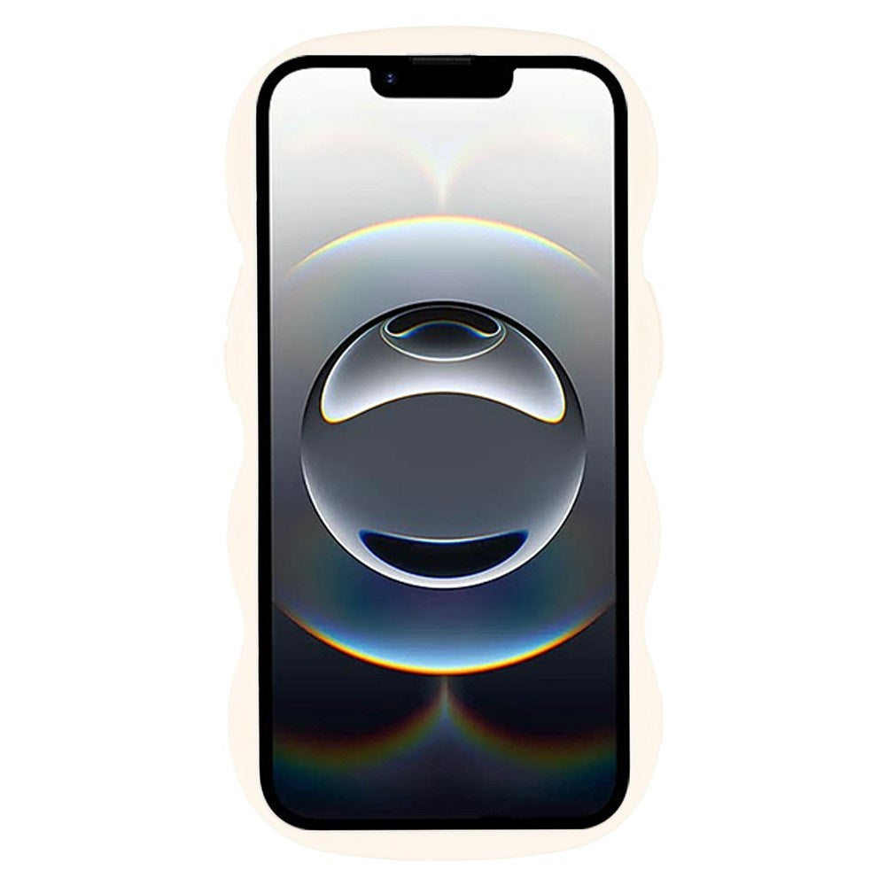 iPhone 17e / 16e EIDERWOOD Fleksibelt Plastik Wavy Cover - Hvid