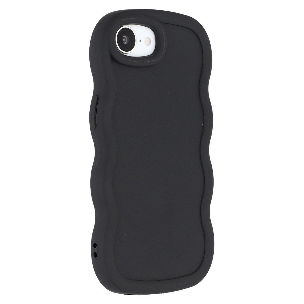 iPhone 17e / 16e EIDERWOOD Fleksibelt Plastik Wavy Cover - Sort