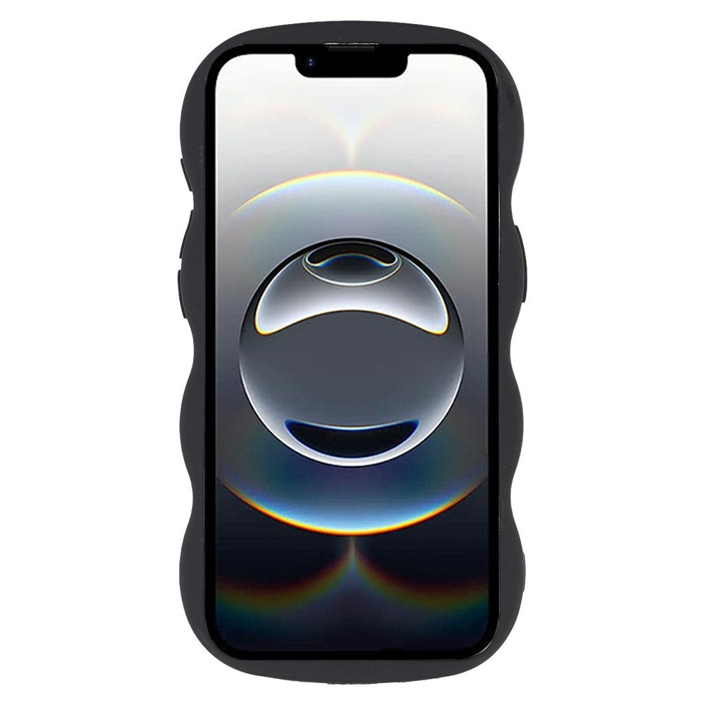 iPhone 17e / 16e EIDERWOOD Fleksibelt Plastik Wavy Cover - Sort