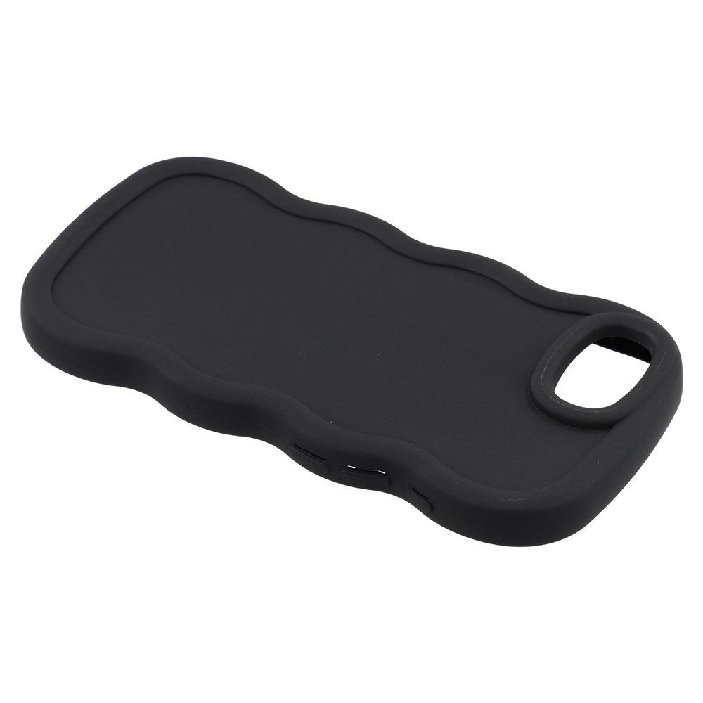 iPhone 17e / 16e EIDERWOOD Fleksibelt Plastik Wavy Cover - Sort