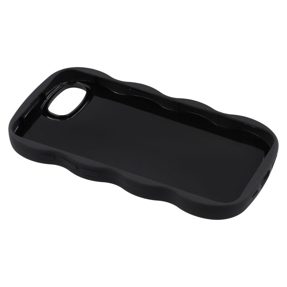 iPhone 17e / 16e EIDERWOOD Fleksibelt Plastik Wavy Cover - Sort