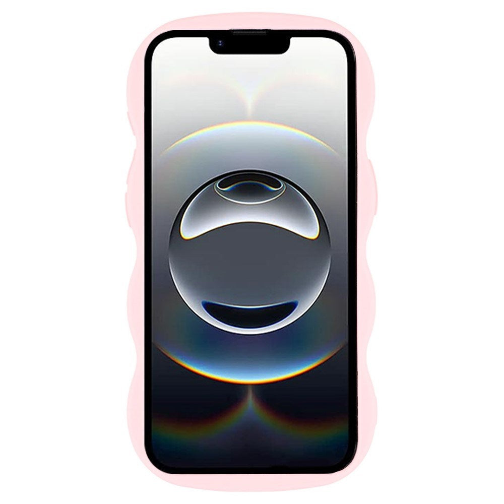 iPhone 17e / 16e EIDERWOOD Fleksibelt Plastik Wavy Cover - Lyserød