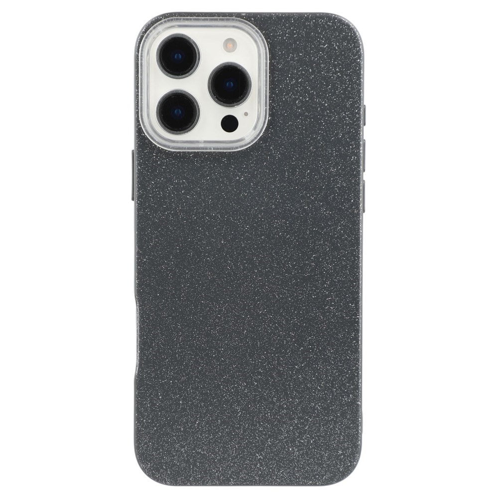 EIDERWOOD IPhone 16 Pro Fleksibelt Plastik Cover m. Glimmer - Sort