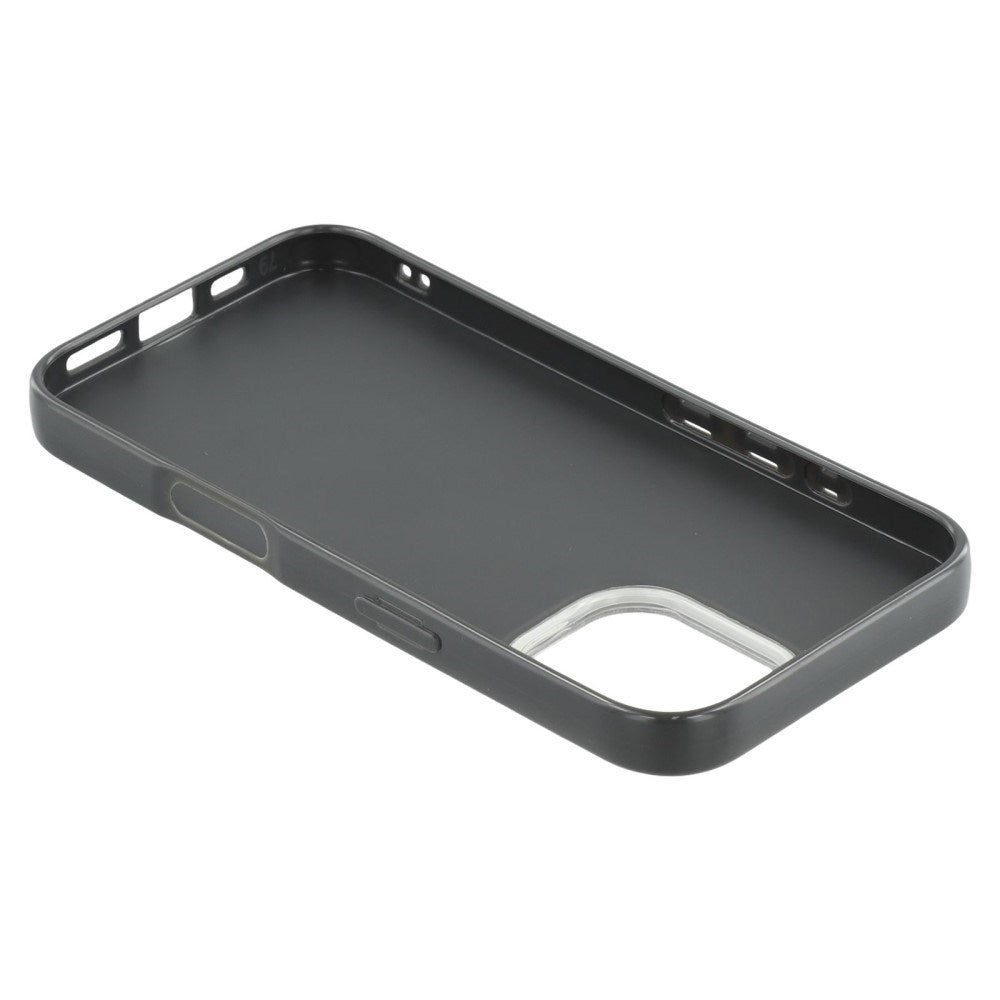 EIDERWOOD IPhone 16 Pro Fleksibelt Plastik Cover m. Glimmer - Sort