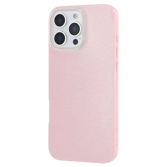 EIDERWOOD IPhone 16 Pro Fleksibelt Plastik Cover m. Glimmer - Lyserød