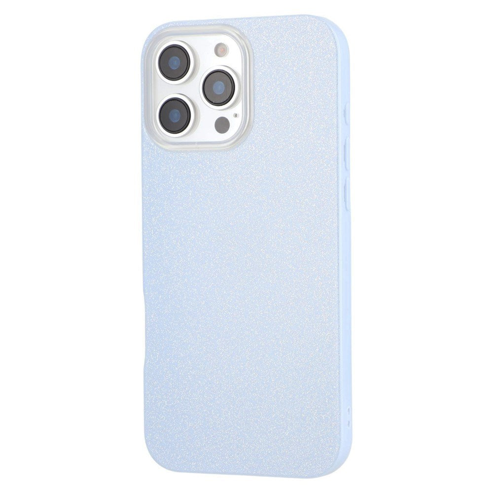 EIDERWOOD IPhone 16 Pro Fleksibelt Plastik Cover m. Glimmer - Lyseblå