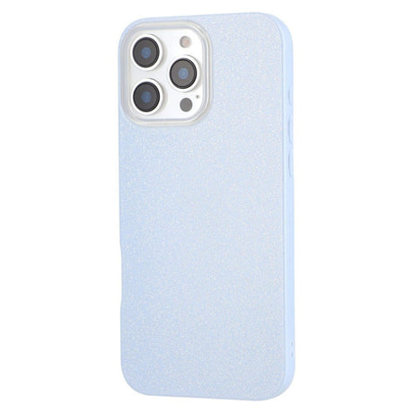 EIDERWOOD IPhone 16 Pro Fleksibelt Plastik Cover m. Glimmer - Lyseblå