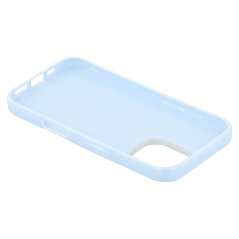 EIDERWOOD IPhone 16 Pro Fleksibelt Plastik Cover m. Glimmer - Lyseblå